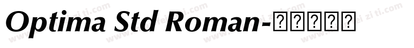 Optima Std Roman字体转换